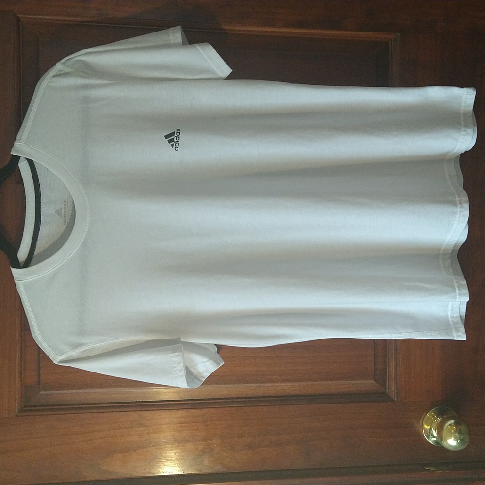 adidas White Short Sleeve Tee